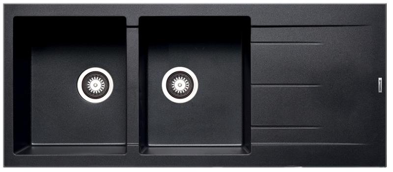 2 baks granieten spoelbak Alazia (116x50) 2B 1D carbon