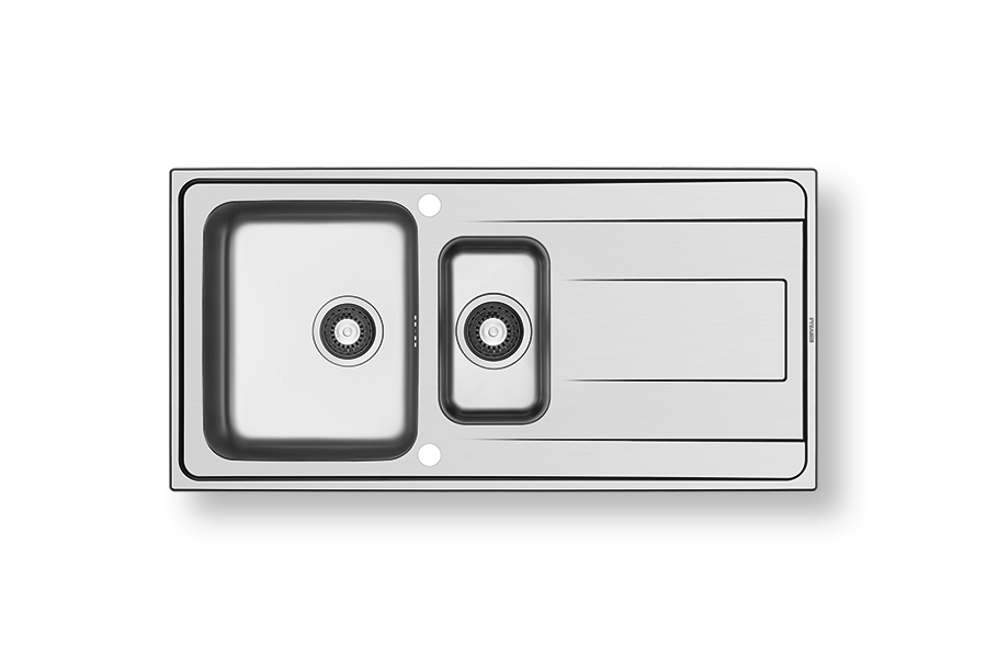 Evier 1/5 bac inox Alea 100x50