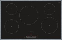 SIEMENS Taque à induction, 80cm - 5 zones - mono touchSlider - Cadre inox Siemens