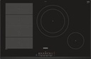 SIEMENS Table de cuisson induction 80cm, flex, 4 zones, FryingSensor, Noir, Encastrable sans cadre