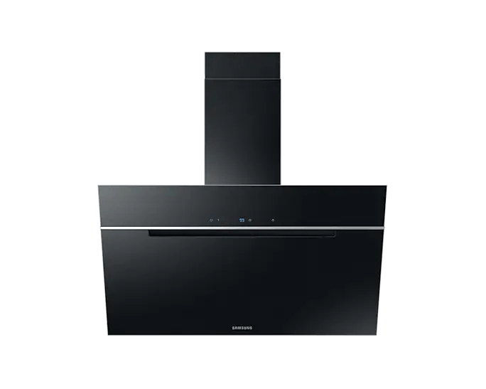 Label B, Verticale, 90cm/ 585 m3/hr (booster 729m3/hr)/ 68 dBA (booster 73)/écran tactile, Noir, Bluetooth