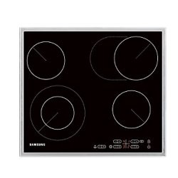 Taque Vitrocéramique 60cm, touch, 4 minuteries, cadre inox, Samsung