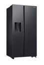 Side-by-Side Zonder sanitair, E, Wifi (AI Energy), 417/218L, 178 cm, Geïntegreerd handvat en display, Rondom koeling, Slanke ijsmachine voor binnen, Zwart roestvrij staal (HAFEX/EXP)