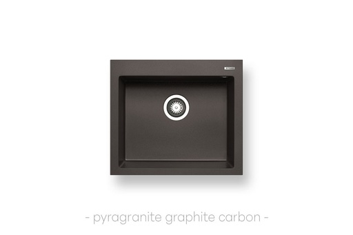 [070044411] 1 bak vierkante granieten spoelbak Istros grafietkoolstof