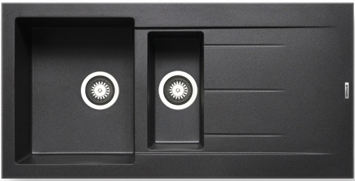[079812211] 1/5 bak granieten spoelbakAlazia (100x50) 1 1/2B 1D Grafiet Carbon