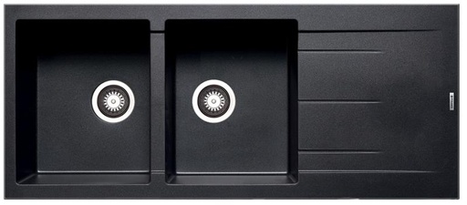 [079814311] 2 baks granieten spoelbak Alazia (116x50) 2B 1D carbon