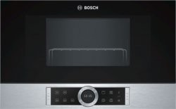 [BEL634GS1] Micro-ondes Serie8-38cm,Fmo 900w,Gril 900w,AutiPilot10,éclairage LED,GAUCHE,inox Bosch