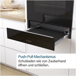 [BIC630NB1] BOSCH Voedselverwarmer H14cm, Push Pull, 4 vermogensniveaus, 64 espressokopjes, 12 borden, Bosch Zwart