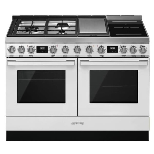 [CPF120IGMPWH] SMEG Piano de cuisson mixte CPF120IGMPWH