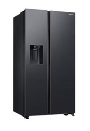 [RS64DG5303B1EF] Side-by-Side Zonder sanitair, E, Wifi (AI Energy), 417/218L, 178 cm, Geïntegreerd handvat en display, Rondom koeling, Slanke ijsmachine voor binnen, Zwart roestvrij staal (HAFEX/EXP)