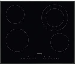 [SE364ETB] SMEG Vitro 60 cm - 4 High-Light zones (1 uitschuifbaar) - afgeschuind - Smeg capacitieve bediening