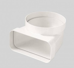 [1052Q] COURBE 90° RECTANGULAIRE 150X70MM ET RONDE D125 22004